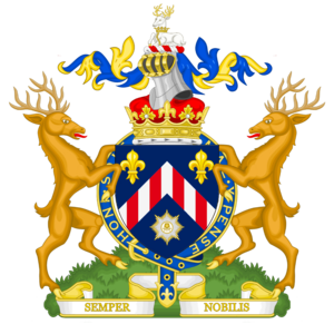 Heraldic achievement of Nicholas Hokyeson.png